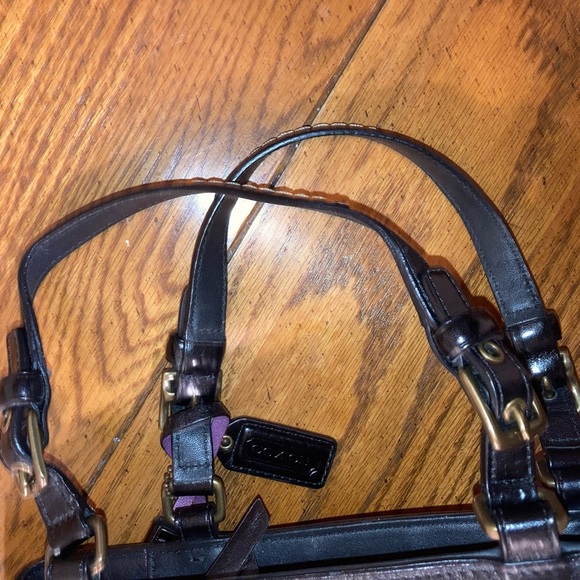 Vintage Coach Hampton Purple Suede Tassel Satchel - EUC E05S 7476 - Picture 5 of 12